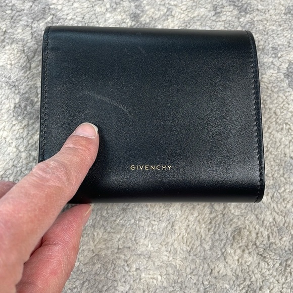 New Givenchy 4G Wallet in Black Leather Compact Trifold - Picture 7 of 15